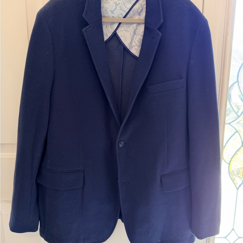 Tasso Elba Dark Blue Men's Blazer